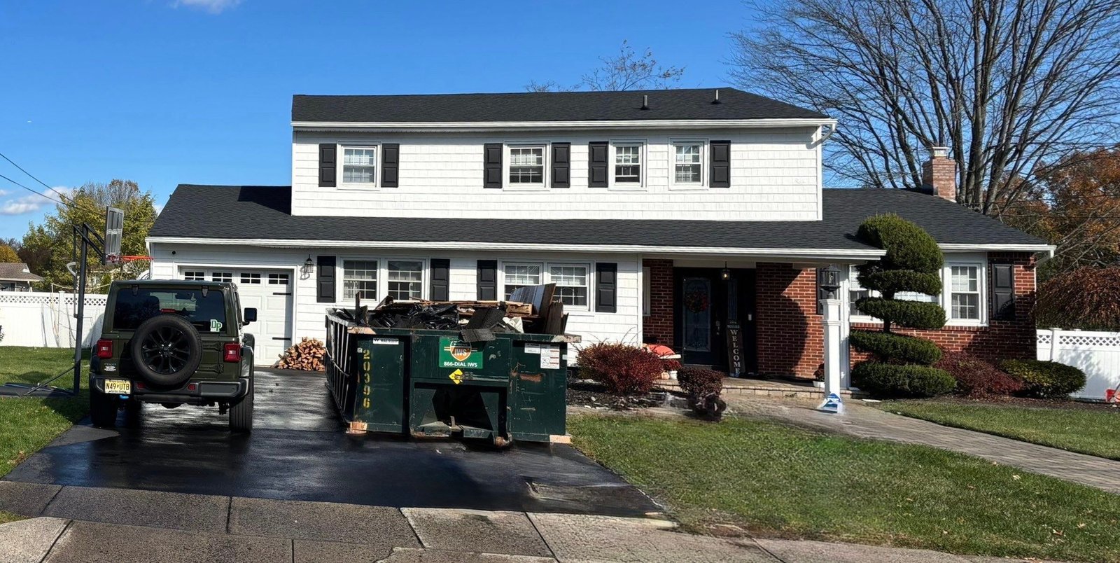 Roofing project after